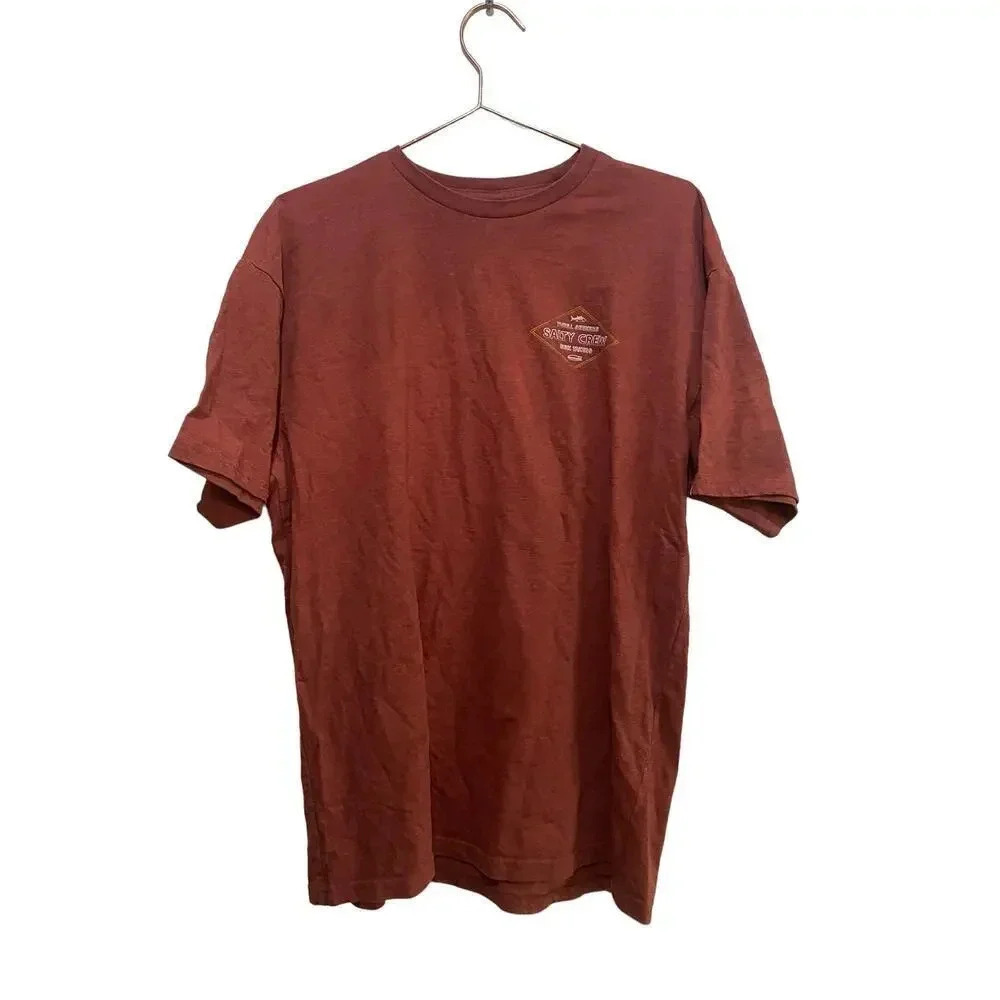 Salty Crew Orange Short Sleeve Crew Neck Pullover T-Shirt Size XL